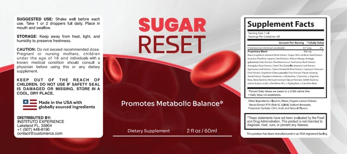 Sugar Reset bottle